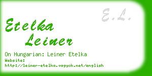 etelka leiner business card